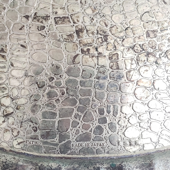 VINTAGE MCM RARE OBLONG MADE IN JAPAN SILVER TRINKET SERVING CANDY DISH - Picture 5 of 9